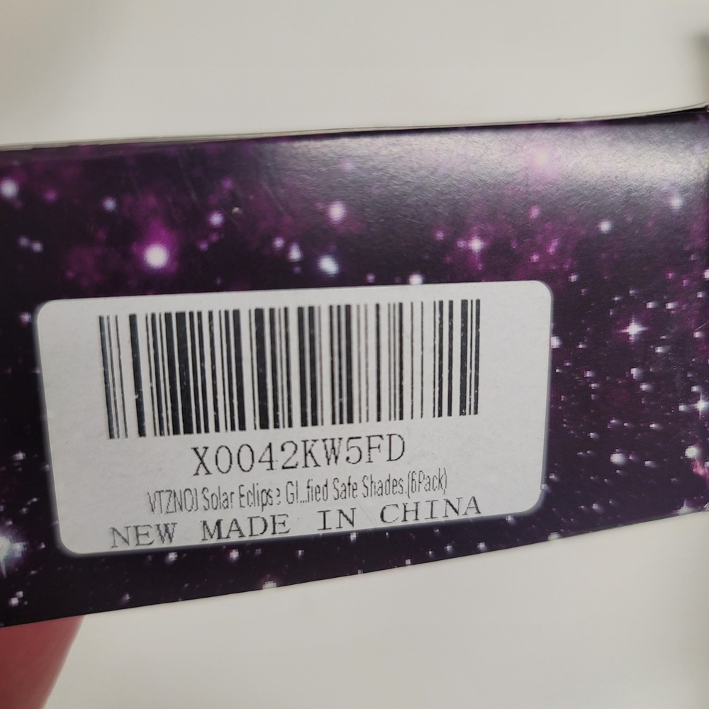 VUZNOI Solar Eclipse Glasses 6 Pack Certified Safe‎ Shades for Viewing